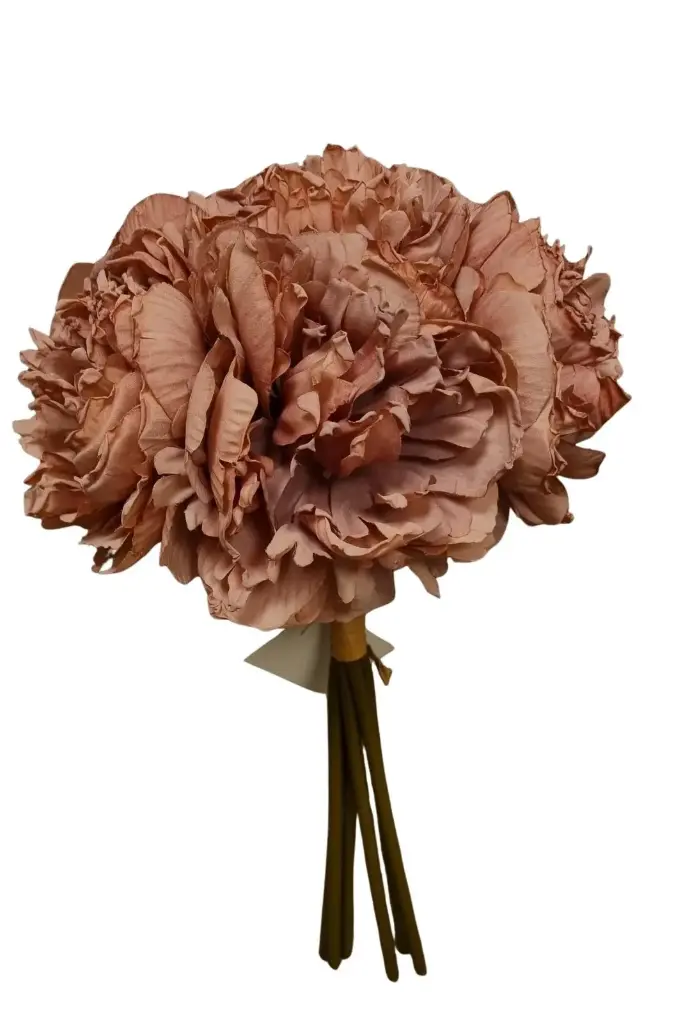 Kunstlill 6 pojengiga kimp 'vintage pink' 30cm