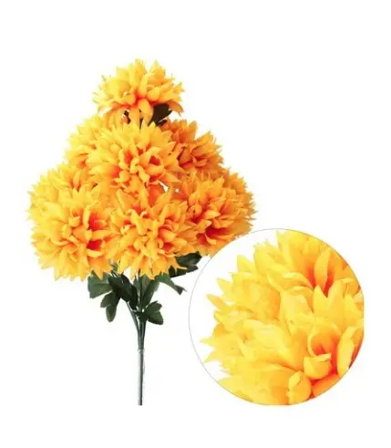 Kunstlill 8 krüsanteemiga kimp 'Orange' cm 