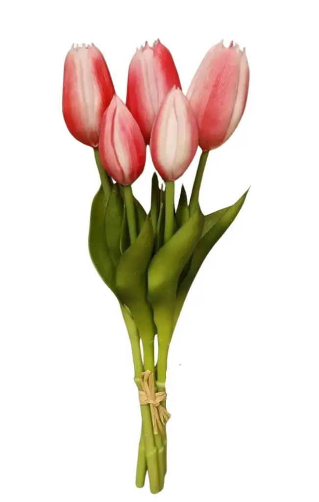 Kunstlill 5 tulbiga kimp 'pink' 30cm  