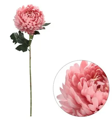 Kunstlill suureõieline krüsanteem 'light pink' 65cm  