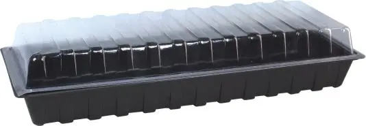 Külvialus kaanega 60 x 22cm kiletamata Vefi must