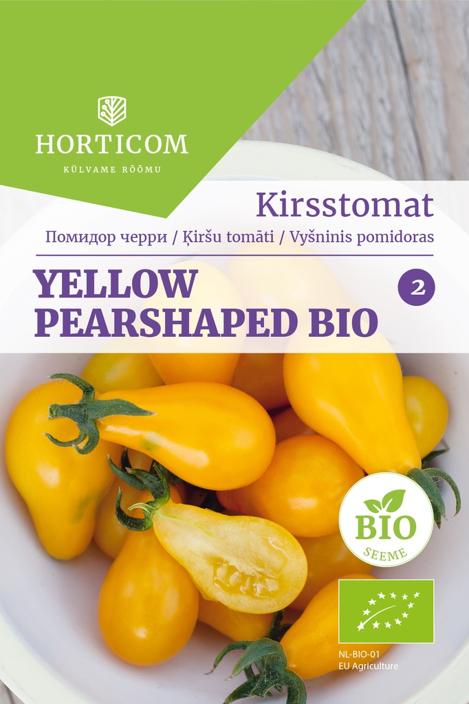 Kirsstomat Yellow Pearshaped (kollane) BIO 30s