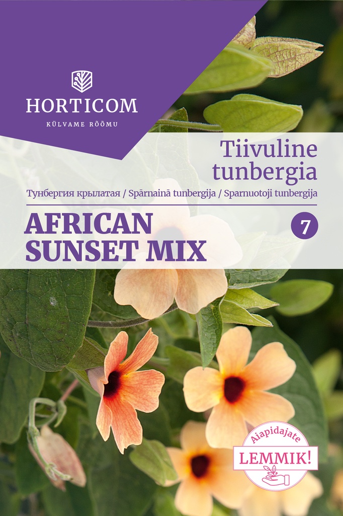 Tiivuline tunbergia African Sunset Mix 50s