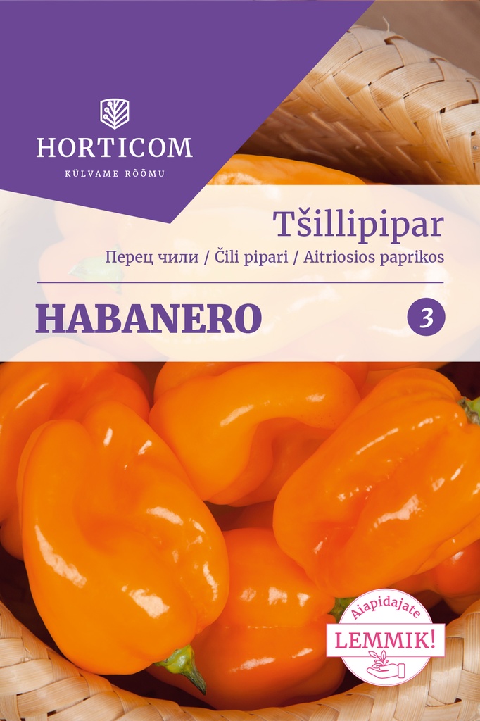 Tšillipipar Habanero (oranž) 30s