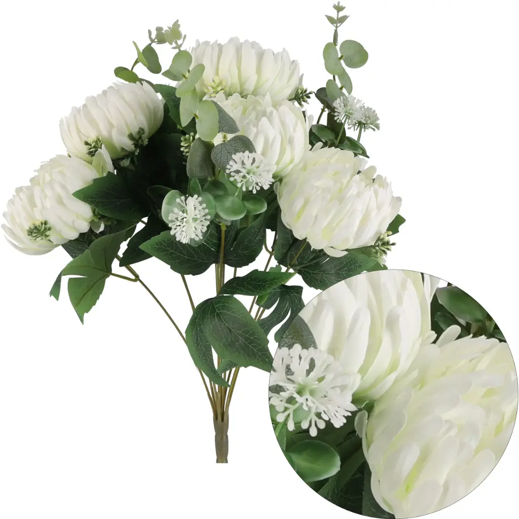 Kunstlill krüsanteem 45cm 7tk/pk 