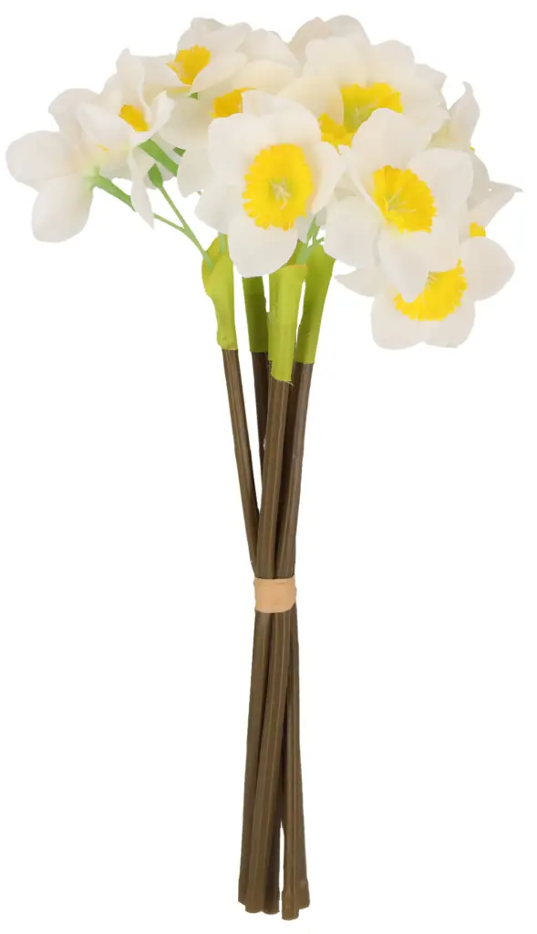 Kunstlill nartsissi kimp 6tk/pk 30cm valge