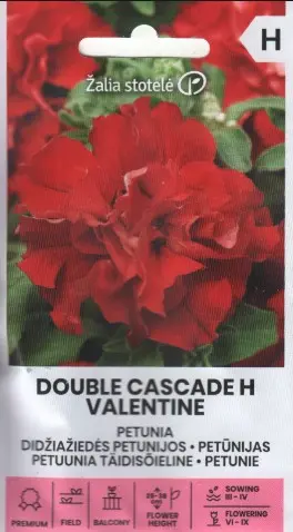 Petuunia DOUBLE CASCADE F1 Valentine; 15 s.