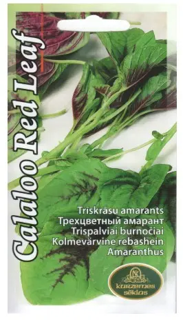 Kolmevärvine rebashein Calaloo Red Leaf 1 g