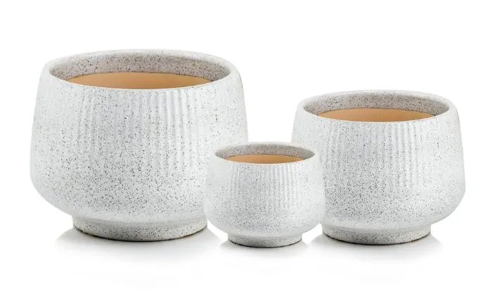 Ümbrispott 'Mood 01.711' Ø26cm säbruline valge 