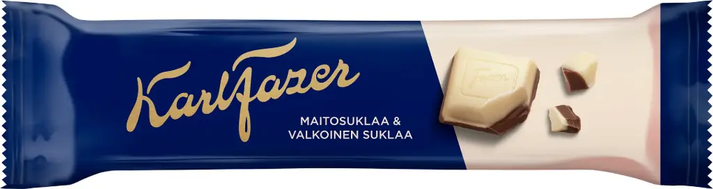 Karl Fazer piima- ja valge šokolaadibatoon 38g 