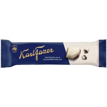 Karl Fazer piima- ja valge šokolaadibatoon 38g 