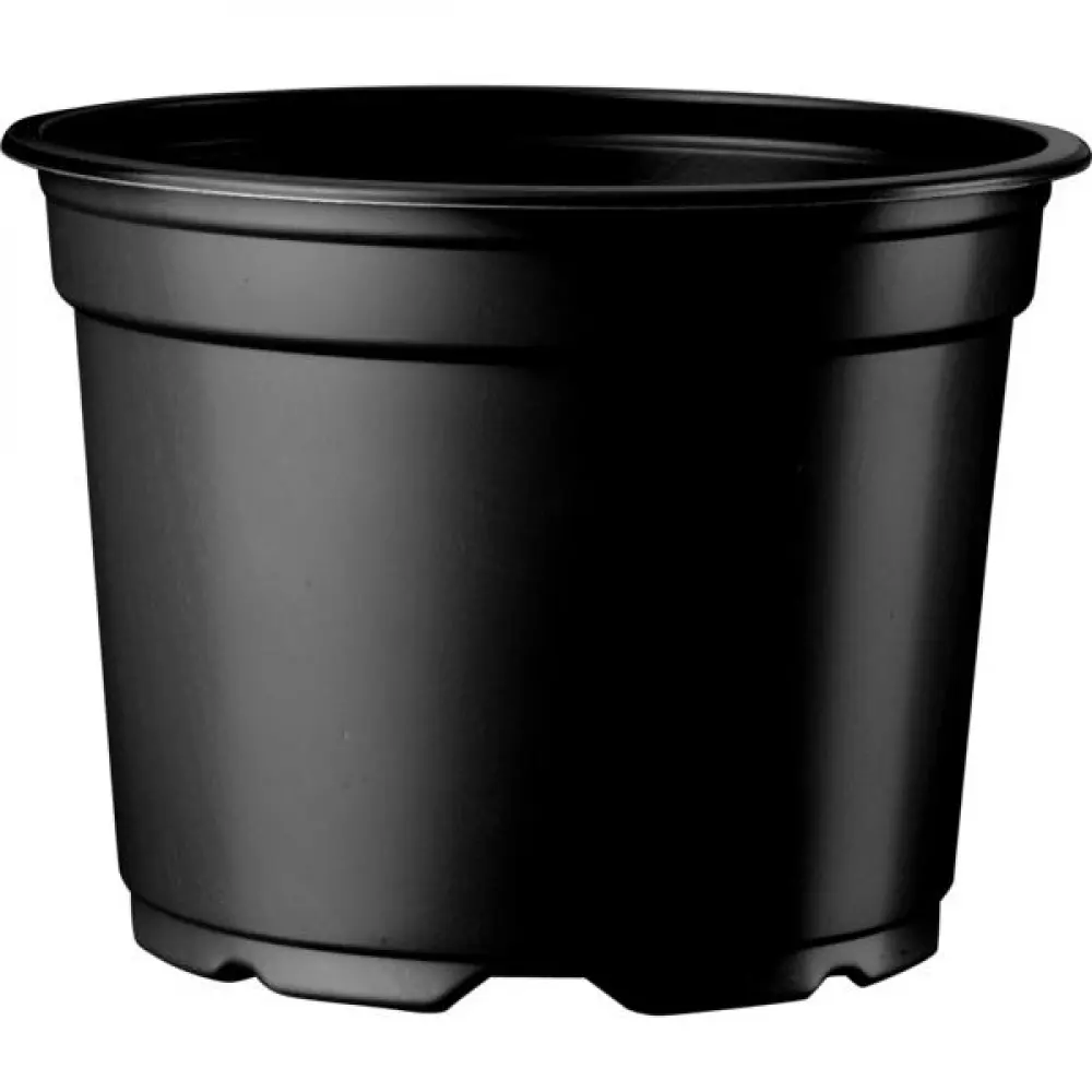 Ümarpott 13cm must pott (10tk/pk)