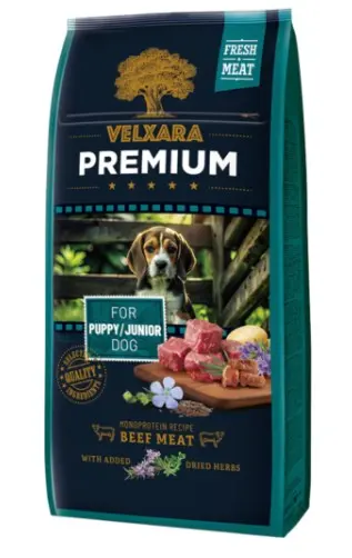 Velxara Premium junior kutsikalele veisega 12kg 