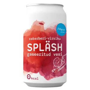 Spläsh Rabarberivirsiku gaseeritud vesi 330ml