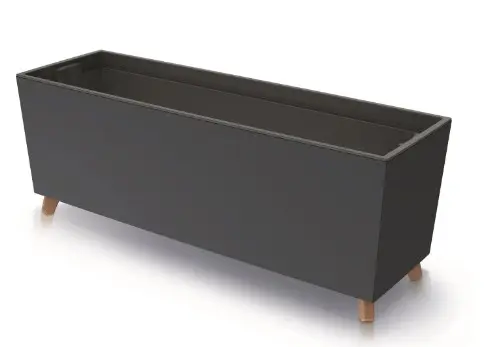 Lillekast jalgadel Urbi Case N d77 h30cm antrasiit