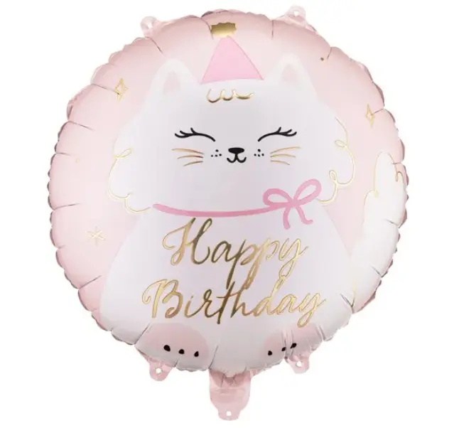 Foolium õhupall kassiga 'Happy Birthday' 35x35cm 