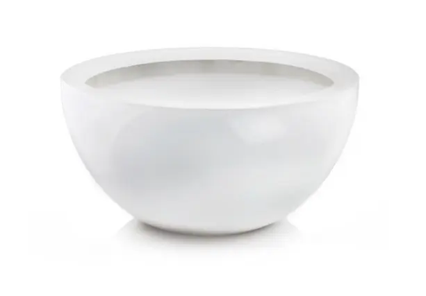 Õuepott Fiberglass valge 37cm h18cm