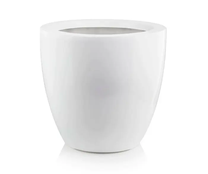 Õuepott Fiberglass valge d46cm h43cm