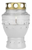 Kalmuküünal klaasis Ø9,5cm H16cm 35h
