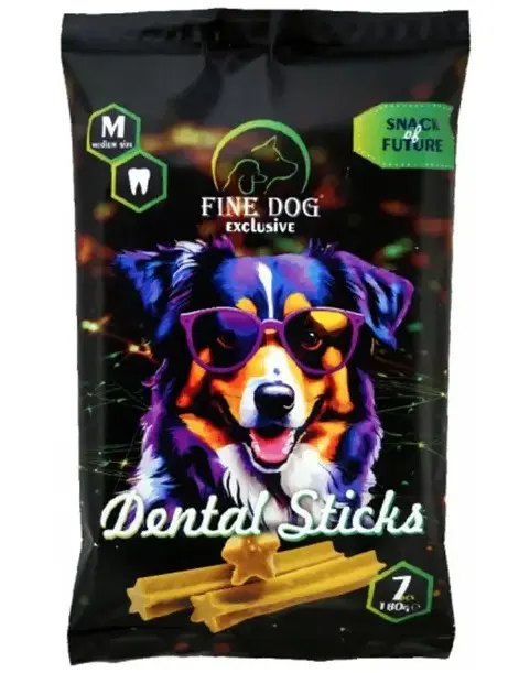 FINE DOG Exclusive Dental Sticks for dogs "M" 180g						 								  