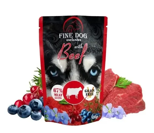 Fine Dog koerakonserv veise, mustikate ja jõhvikatega 500g