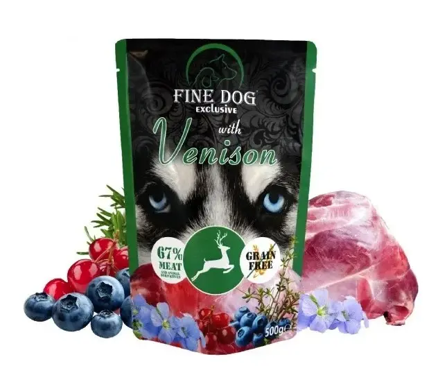 Fine Dog koera konserv hirve, mustikate ja jõhvikatega  500g