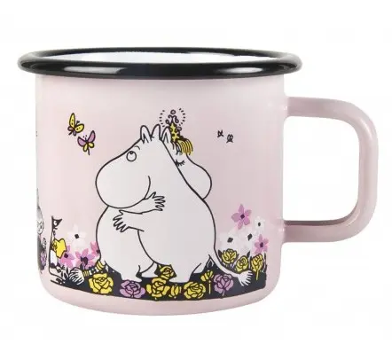 Emailkruus 'Muumi hug' 370ml roosa