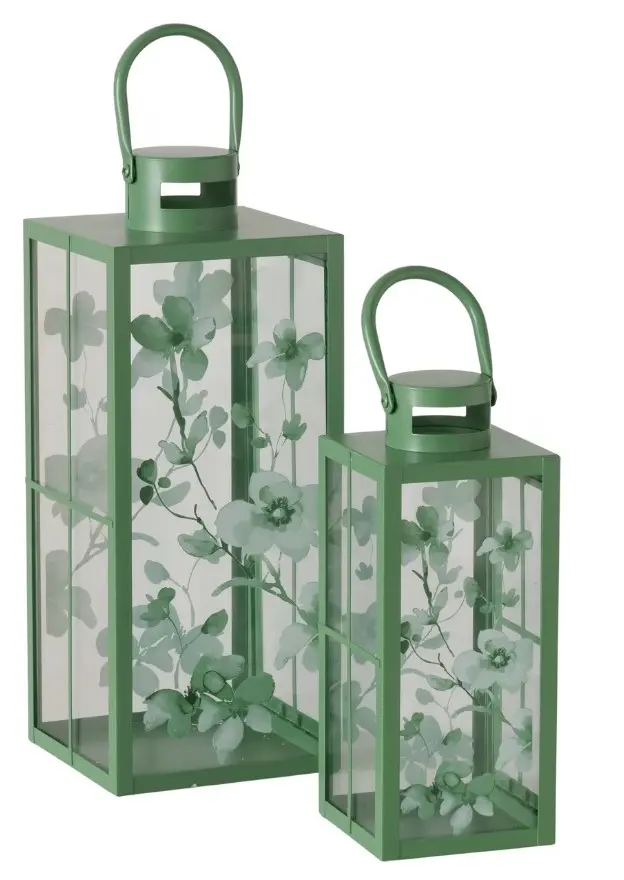 Latern metallist Kate h36,2cm roheline 