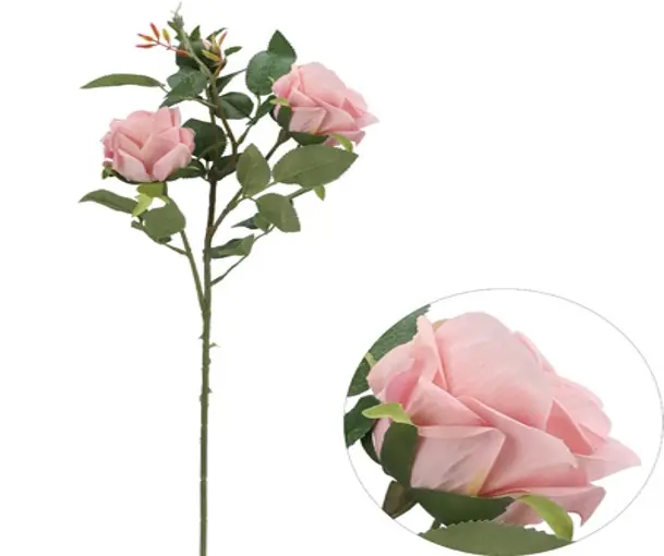 Kunstlill kobarroos 'light pink' 65cm 