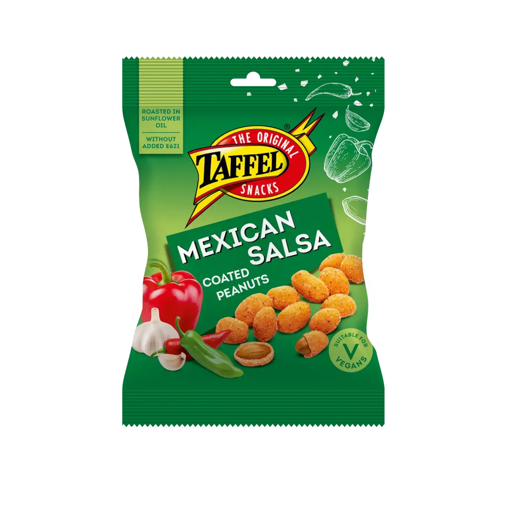 Taffel Mehhiko salsa maitselised kaetud maapähklid 140 g
