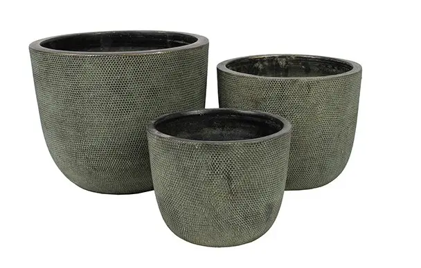 Õuepott keraamiline metsaroheline d21cm