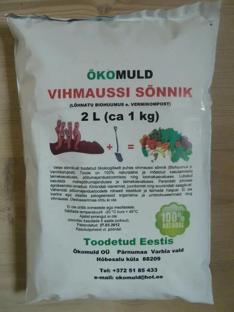 Vihmaussi sõnnik 2L/1kg 