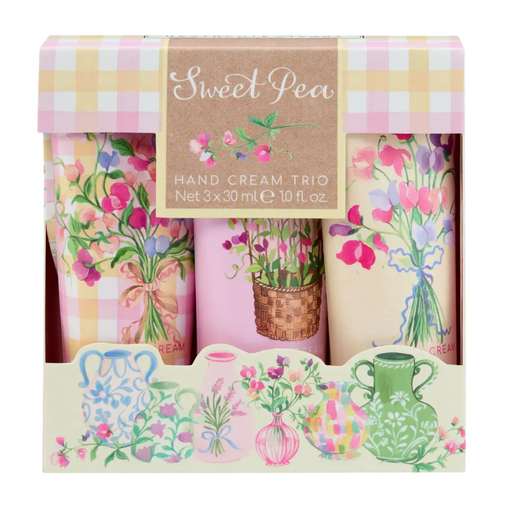 Kätekreem 'Sweet Pea' trio 3x30ml