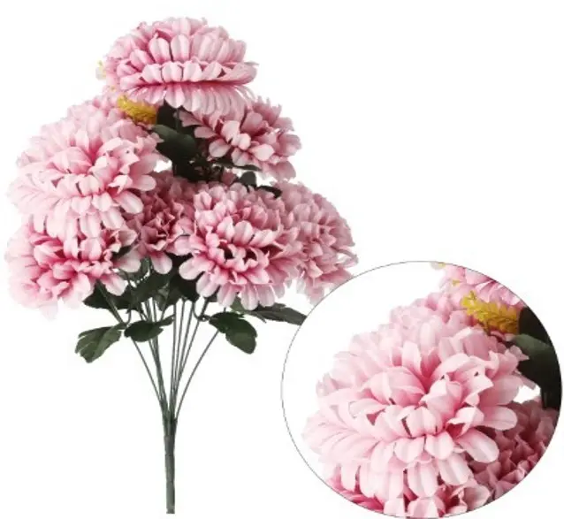 Kunstlill 10 krüsanteemiga kimp 'pink' 54cm 