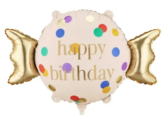 Foolium õhupall komm 'Happy Birthday' 61x37cm 