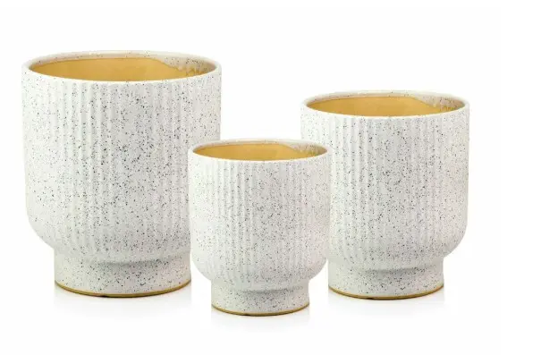 Ümbrispott 'Mood 01.517' Ø19cm säbruline valge 