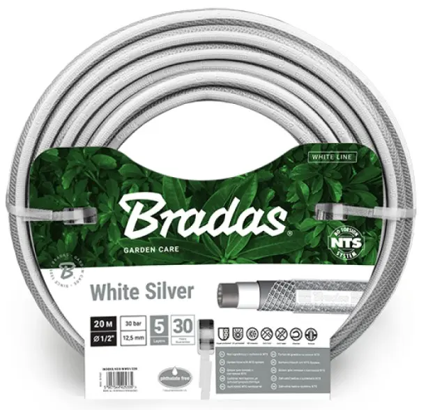 Kastmisvoolik NTS WHITE SILVER ¾" 20m