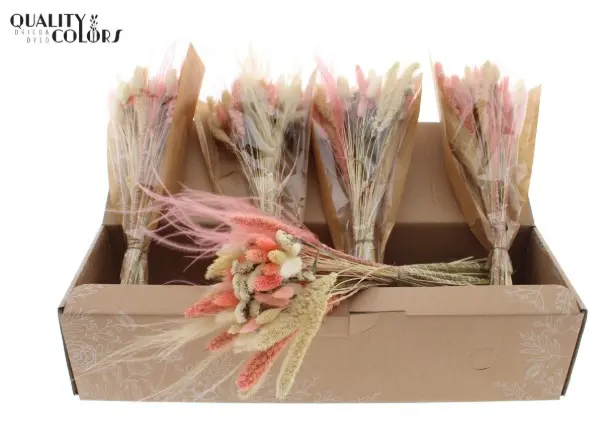 Kuivlilledest pleegitatud kimp Pink 
