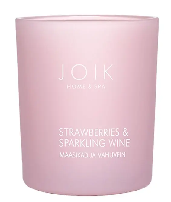 JOIK Home & Spa lõhnaküünal Maasikad ja Vahuvein 150g