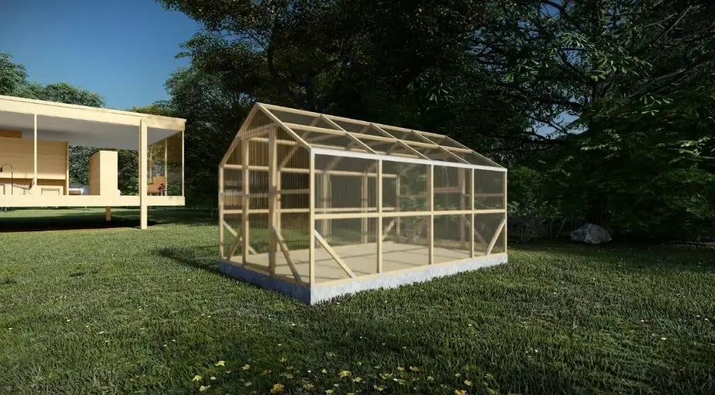 Kasvuhoone Wooden House 2,6 x 4m