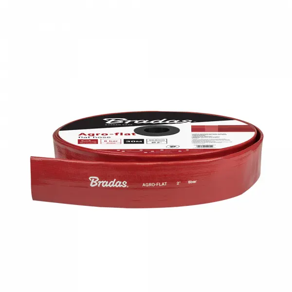 Flat hose AGRO-FLAT W.P.8 / B.P.24 Bar - 2" / 100m - RED 