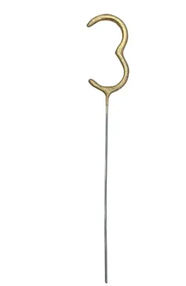 Säraküünal number 3, 15cm kuldne