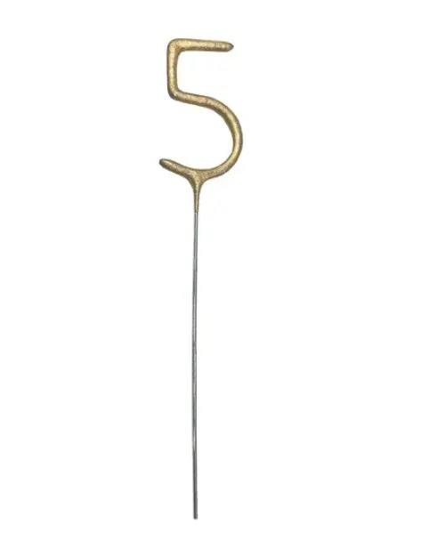 Säraküünal number 5, 15cm kuldne