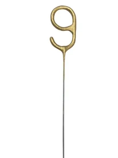 Säraküünal number 9, 15cm kuldne
