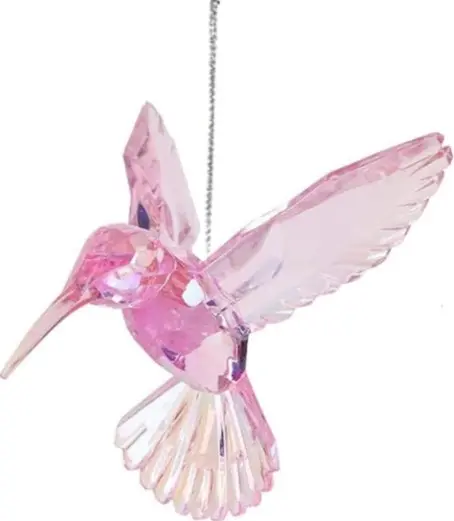 Kuuseehe Koolibri glitter roosa 9cm 