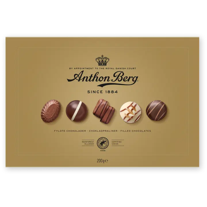 Kommikarp Anthon Berg Luxury Gold šokolaadiassortii 200g