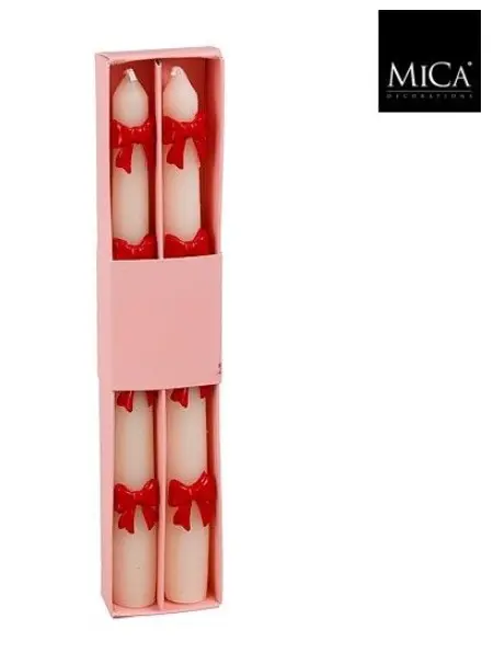 Küünal lipsuga h25cm 2tk punane