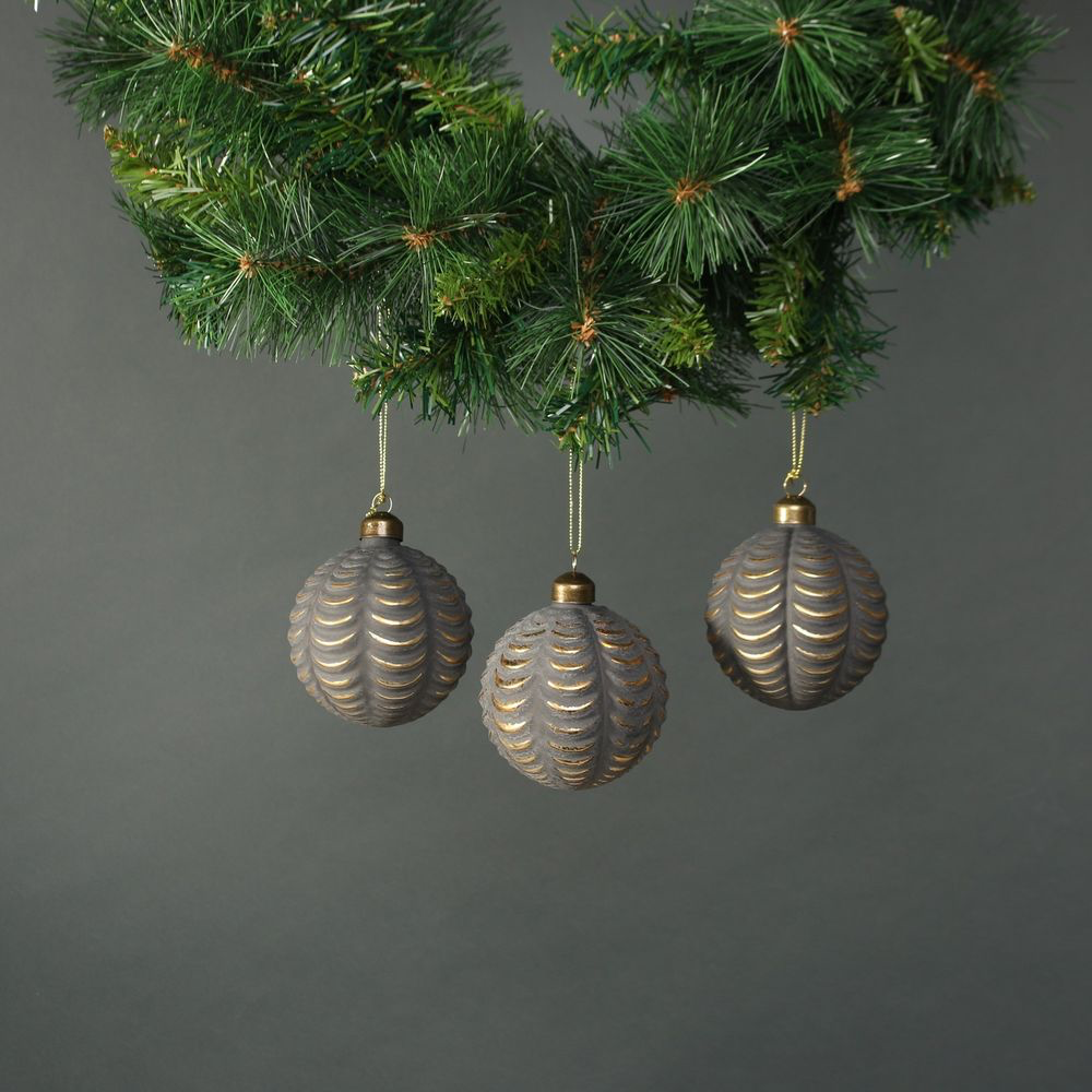 Klaaskuul Frill 4tk/pk Pewter & Gold