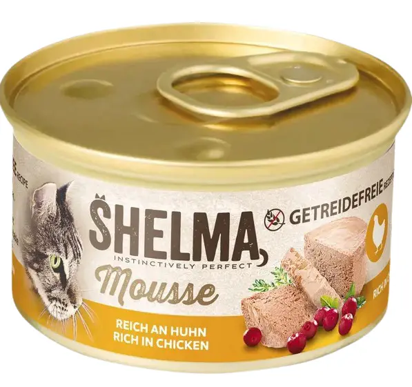 SHELMA mousse cat kana-jõhvika-tüümiani 85g								 								 