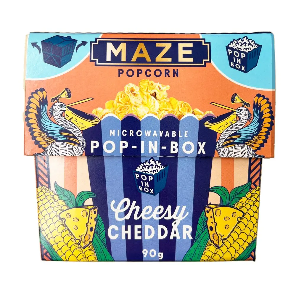 Popcorn Pop-in-Box juustune Cheddar 90g
